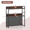 Desktop Organizer Shelf 2-Tier Bookshelf with Pegboard for Monitors